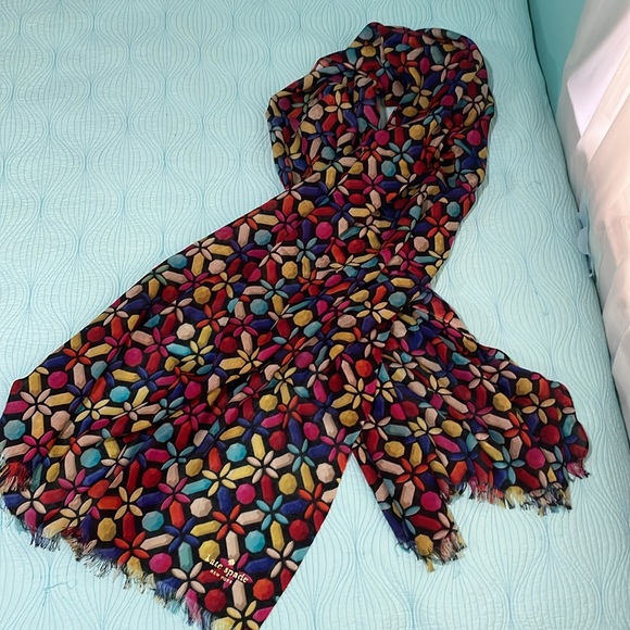 Kate spade kaleidoscope Jems / gems  scarf - Picture 5 of 11